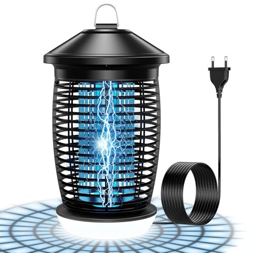 PALONE Lampe Anti Moustique 4500V Tue Mouche Electrique avec UV 20W, Anti Moustique Interieur Exterieur avec LED 9W Câble 1.2m, Élimine Efficacement Insectes Volants et Moustiques,Pour Cuisine Potager