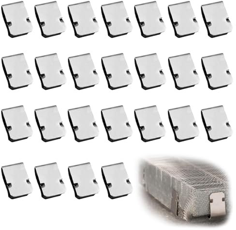 25 pinzas de acero inoxidable con resorte en U, 21,4 mm x 12 mm, reutilizables, pinzas de metal, pinzas de sujeción de acero inoxidable para fijación de cables, tubo de 3,5 mm