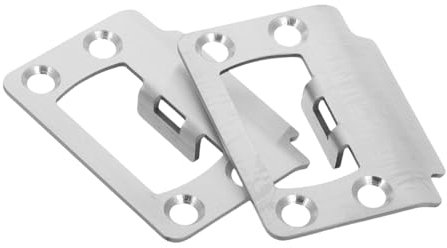 SOIMISS 1 ensemble Plaque de Gâche Acier Inoxydable Lot Plaques et Vis Longues et Courtes pour Serrures de Porte Intérieure Amélioration Sécurité et des Verrous