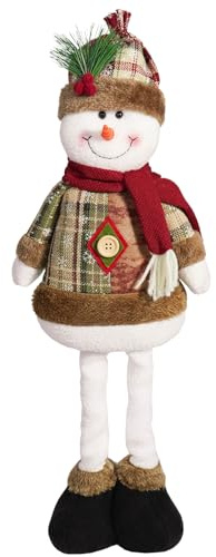 Decorazione Natalizia con Pupazzo di Neve – Figura in Piedi con Gambe allungabili, Struttura Robusta compatta, Lavorazione dettagliata | Decorazione per, Camera da, Esposizione di Natale