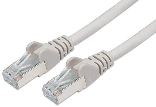 PremiumCord Câble Patch, CAT6a, 10Gbit/s, S/FTP, PIMF, LSOH, Ethernet, LAN, Rapide, Flexible et Durable, RJ45, AWG 26/7, Câble en Cuivre 100% CU, Gris, 5m