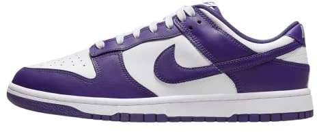 Nike Dunk Low Sneaker für Herren, Weiß/Court Purple, 45 EU