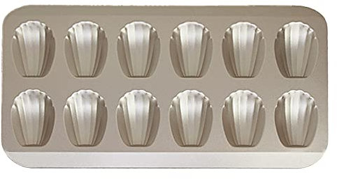 CTForest Madeleine Stampi Forno, Madeleine Stampo, Silicone Madeleine Stampo Forno, Progettato per Fare Dolci Conchiglia per Rendere il Cibo più Gustoso(Oro)