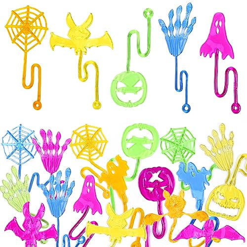 LIHAO Klatshhand Kinder, 35 Stück Bunte Glibberhand Mitgebsel, Klatschhand Glibber, Mitbringsel Give aways, Geeignet für Den Kindergeburtstag, Halloween