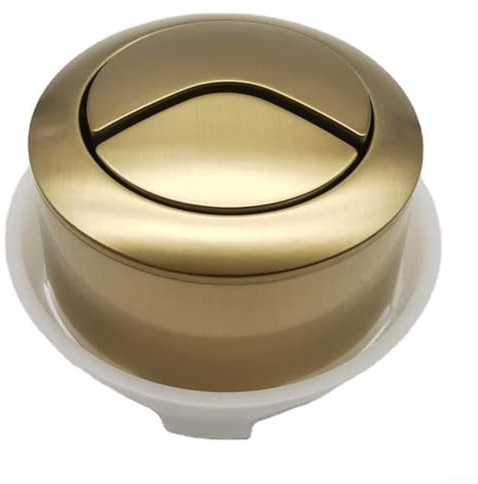 Cloudpower Pulsante di scarico del WC, pulsante di scarico del WC di ricambio per WC dorato Accessori per sciacquone a scomparsa con cavo per cisterna WC WC Parti di scarico