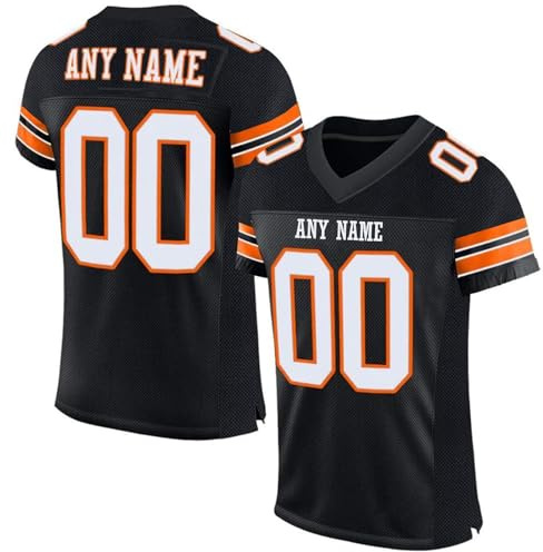 Mens American Football Jersey Personalized Sports T Shirt Quick Dry Breathable Short Sleeve Tee Shirt for Women Kids S-7XL