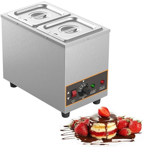 Scioglitore di cioccolato in acciaio inossidabile, macchina automatica per scaldare le perle di tapioca, 30~95℃ regolabile, con valvola di scarico e design del piede antiscivolo, forno di mantenimen