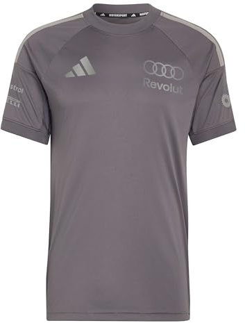 adidas Homme Audi Revolut Formula One Team 2026 Replica Driver Jersey Shirt, Grey strata/Iron met., S