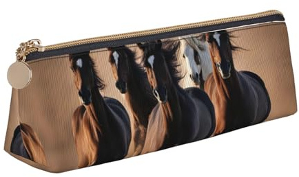 ZTPOWQA Trousse à crayons pour adolescents - Grande capacité - Imprimé chevaux - Pour l'école et le quotidien