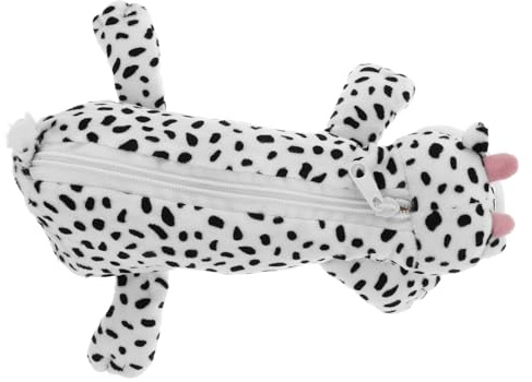 Angoily Cow Pencil Case Plush Aesthetic Animal Design Large Capacity Zipper Pouch for Boys Cute Pencil Bag Toy Filled Case for Girls