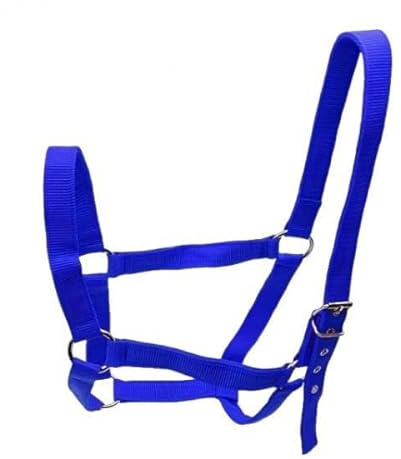perfk Horse Halter,Wear Resistant Chin and Throat Snap Halter,Horse Rope for Pasture,Racecourse, blue