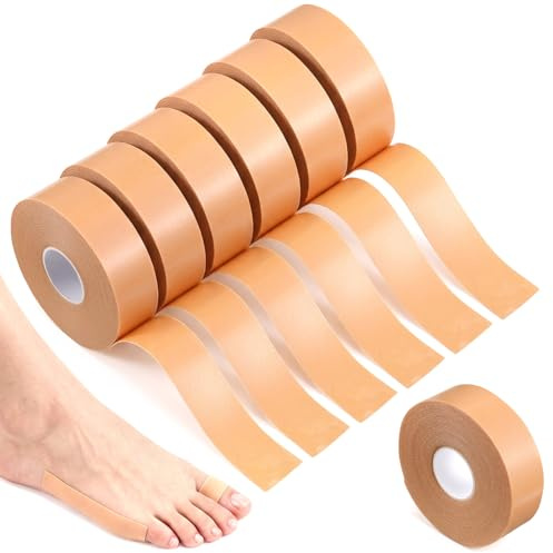 Lot de 6 rouleaux de bande de prévention des ampoules pour les pieds, coussinets adhésifs en mousse pour la protection du talon et des orteils, rouleau de ruban adhésif pour protéger contre les