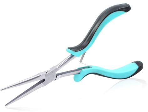 SPEEDWOX Alicates de punta pequeña de 7 pulgadas para nariz, punta de aguja de largo alcance, alicates extra largos, herramienta para hacer joyas y abalorios