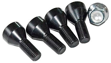 Bisenya 36136786419 Lot de boulons de roue M12 x 1,5 Compatible avec E81 E87 E82 E46 E90 E91 E92 E93 E60 E61 E63 E64 Z4 E85 E86 36131180882 36136764057 écrous de roue de sécurité
