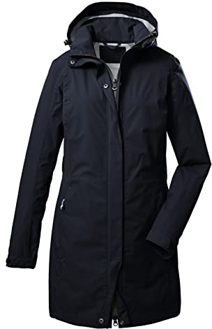 Killtec Femme Parka/parka fonctionnelle 2 1/2 couches avec capuche amovible KOS 93 WMN PRK, dark navy, 34, 39143-000