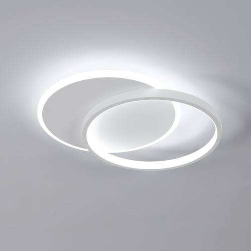 Tealight Plafoniera LED Soffitto 40CM, 40W Lampada da Soffitto Moderna Camera da Letto, Luce Bianca Fredda 6500K Plafoniere Rotondo 4500LM per Soggiorno, Cucina, Bagno