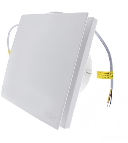 LEDUNI Ventilador extractor de baño aire válvula antirretorno, Silencioso, Bajo consumo,Corte 150 mm Ideal para Baño,Cocina,Inodoro,Calidad Blanco (22W)