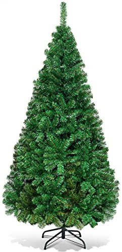 LIFEZEAL Julgran konstgjord 180 cm, julgran PVC-material, festligt konstträd med täta grenar, jul, julgran, grön