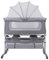 Supfine Cododo 3-in-1 Kinderbett Cododo mit Matratze und Moskitonetz, Höhenverstellung, Mobile Babywiege für Neugeborene/Säugling, Cododo-Bett mit Aufbewahrungskorb (Grau, 92 * 58 * 70-87cm)