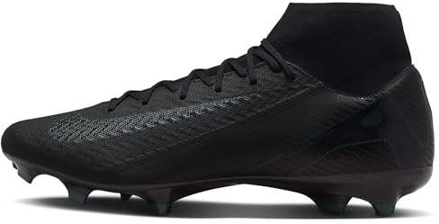 Nike Men's Zm Superfly 10 Acad Fg/Mg Football Shoe, Black/Black/Deep Jungle, 6 UK
