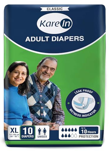 Inkontinenz Slip für Erwachsene - 10 x Saugfähige Windelhosen für Männer und Frauen - Diskreter Auslaufschutz und Elastischen Bündchen - Gr. XL (100-150 cm)