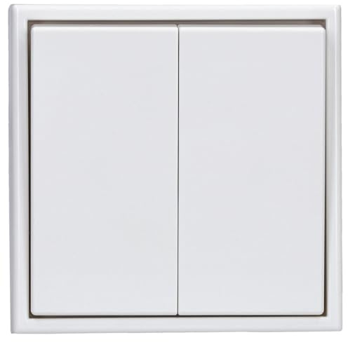 Jung Serie LS Komplett-Set Alpinweiß: LS995WW Serien Wippe + 505U Wippschalter Universal Einsatz + LS981WW Rahmen 1fach