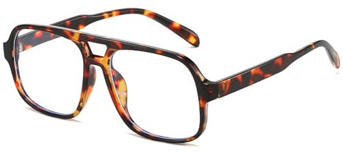 YAMEIZE Carré Lunettes Anti Lumière Bleue pour Homme Femme Lunettes Oversized Monture Années 70 Rétro Lunettes Lumière Bleue Filtre pour Ordinateur