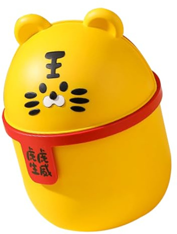 ABOOFAN Papelera de Escritorio de Diseño Adorable Cubo de Basura Decorativo para Oficina y Hogar Almacenamiento Compacto para Cosméticos