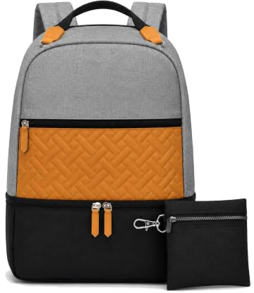 ALPHAMART Sac à Langer Isotherme 44 x 34 x 15 cm Porte tétine | Grand Sac à Dos Bébé Compartiment isotherme Indépendant Attaches Poussette, Imperméable, Cadeau Naissance