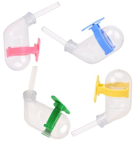 DECHOUS Ciotola per Criceti in Plastico 60ml 4 Pezzi, Alimentatore per Animali Domestici Facile da Usare, Adatta per Gabbie di Criceti Funzione Antigoccia Colore Casuale Stile Casuale