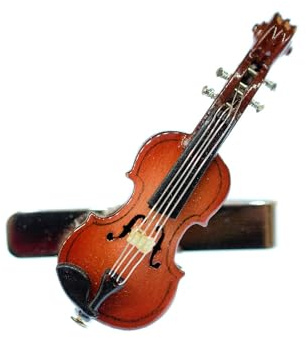 Miniblings gigige slipsnål kravhållare + box instrument violin 5 cm trä