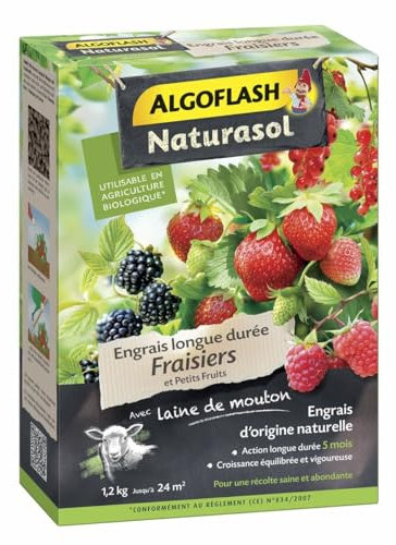 Algoflash Engrais fraisiers et petits fruits longue durée 1,2 kg