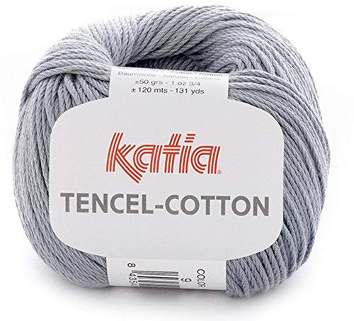 Lanas Katia Tencel-Cotton Strickgarn, Grau, Cod. 9