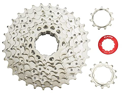 CYSKY 8-velocità ​​11-32T Wide Ratio MTB Mountain Bike Cassetta Adatta per Mountain Bike, Bicicletta da Strada, MTB, BMX (11-32T)