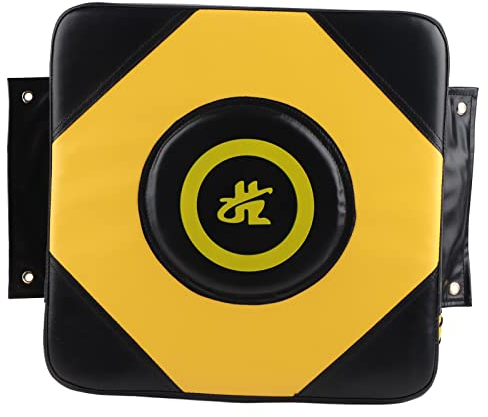 Deosdum PU-Wand-Boxsack Boxing Focus Target Wall Fighting Pad, Trainingstasche Sanda Taekowndo(Schwarz und Gelb)