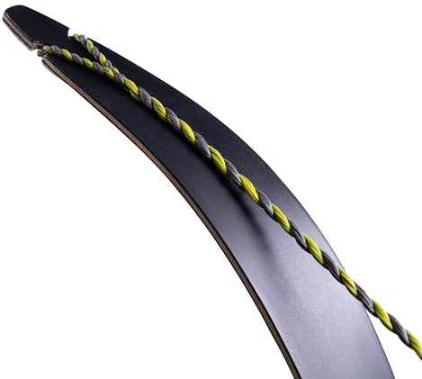 YAK Archery Bogenschießen Flemisch Fast Flight Plus - Traditionelle Bogensehne für ultimative Leistung 66 18 Strang Olive Grün & Grau für Recurve, Langbogen und Hypridbogen