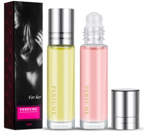 LOPHE 2pcs Roller Ball Perfume, Brume Parfumée Femme, Parfum à Bille pour Obtenir une Note de Parfum Longue Durée Eau de Parfum Femme Hommes(2x 10ml)