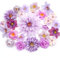 MOTONG 30 Stück Kunstblumen zum Basteln Deko Köpfe, Künstliche Blumen Seidenblumen Dekoblumen Kopfzeile for Home Decor Brautstrauß Deko Blumen Lila deko Hochzeitsdeko Tisch Party Valentinstag