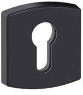 Vachette Set di rosette con chiave I Muze per porta d'ingresso a cilindro, diametro 52 mm e fissaggio invisibile, materiale Zamak resistente alla corrosione, garanzia di 10 anni, finitura in onice