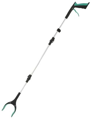 Grabber Tool Pappersplockare med spetsko, hopfällbar sopgripare med halkfri tång (grön)