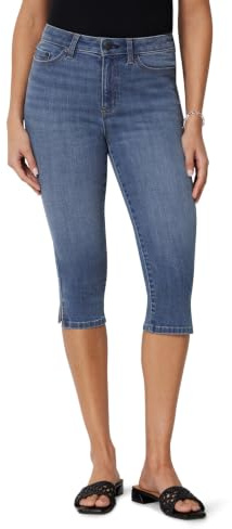 Amazon Essentials Women's High-Rise Cropped Jeans, Medium Blue Vintage, 12-14