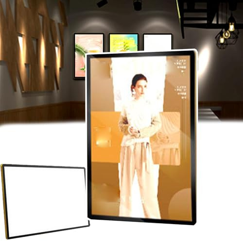 Caja de luz publicitaria LED, doble cara, soporte para menú luminoso, carga USB, marco ultrafino, para restaurantes, hoteles, tiendas y oficinas, 40 x 50 cm