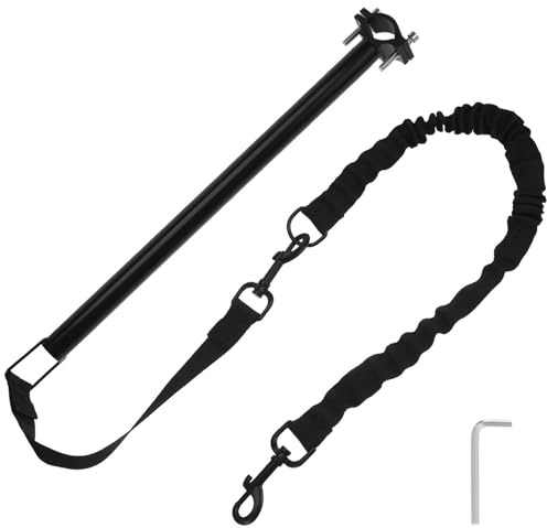 GRIRIW Guinzaglio per Cani da Bici Nero Retrattile Oxford Lega, Design Ergonomico, per Passeggiate e Attività All'aperto Cani Piccoli e Medi