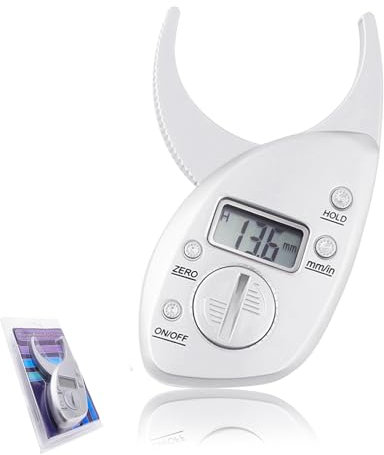 Portable Skin Fat Caliper Tester mm inch LCD Screen Athletic Women/Men Body Tools Monitoring Kit