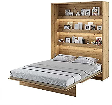 Schrankbett LENART Wandklappbett 160x200 BED CONCEPT Vertikal Eiche