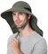 Sombreros para el Sol Hombre, Gorra Transpirable ala Ancha protección UV Protege Cuello Cara, Sombrero Jardin Hombre Adecuado para Trekking (Ejercito Verde)