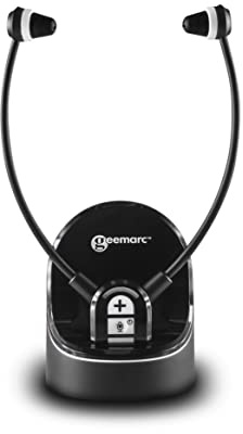 Geemarc CL7370 - Casque TV Sans Fil pour Télévision - Peut Être Utilisé comme Amplificateur d’Écoute Qui Amplifie Les Sons Ambiants - Perte Auditive Faible ou Sévère - Version FR