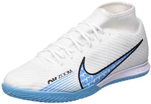 NIKE Men's Zoom Mercurial Superfly 9 Academy Ic Sneaker, White Baltic Blue Pink Blast, 10 UK