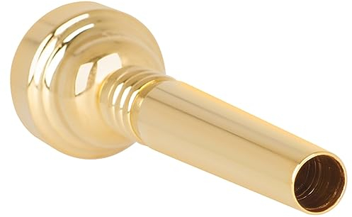 Hoement Trompetenmundstück 17C Vergoldetes Messing Kleines Mundstück Für Trompetenanfänger Schüler Erwachsene Kompaktes Blasinstrument Zubehör 8.7X2.7X2.7Cm