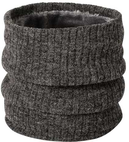 TAGVO Bufanda Hombre Mujer Invierno Gruesa Braga Termica Bufanda Tubular de Punto Lana Calentador de Cuello Engrosado y Elástico para Ciclismo Cold Weather
